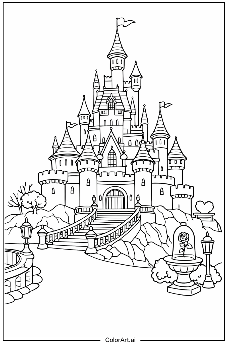 Beauty and the beast castle Castle Scene