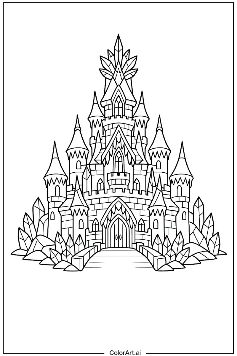 Castle with Frozen ice castle Theme