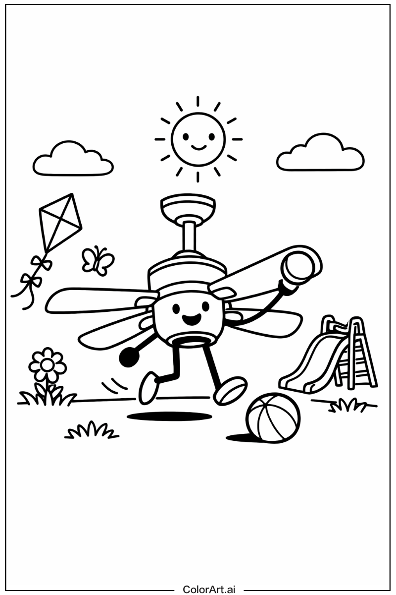 ceiling fan Playing Outside 2