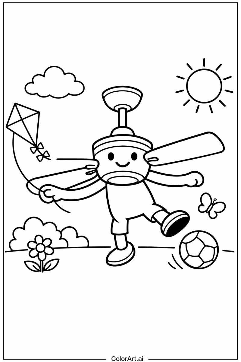 ceiling fan Playing Outside 3