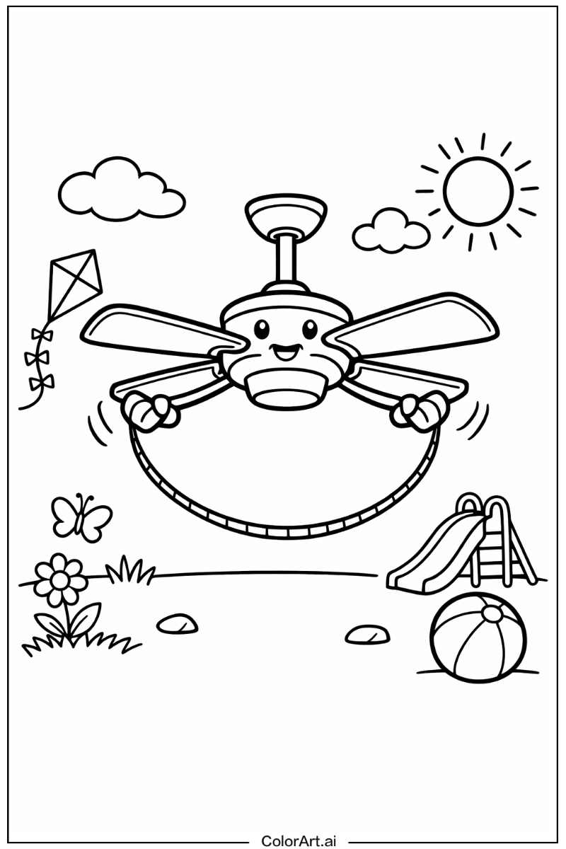ceiling fan Playing Outside 4