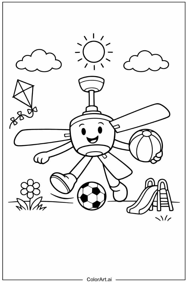 ceiling fan Playing Outside 5