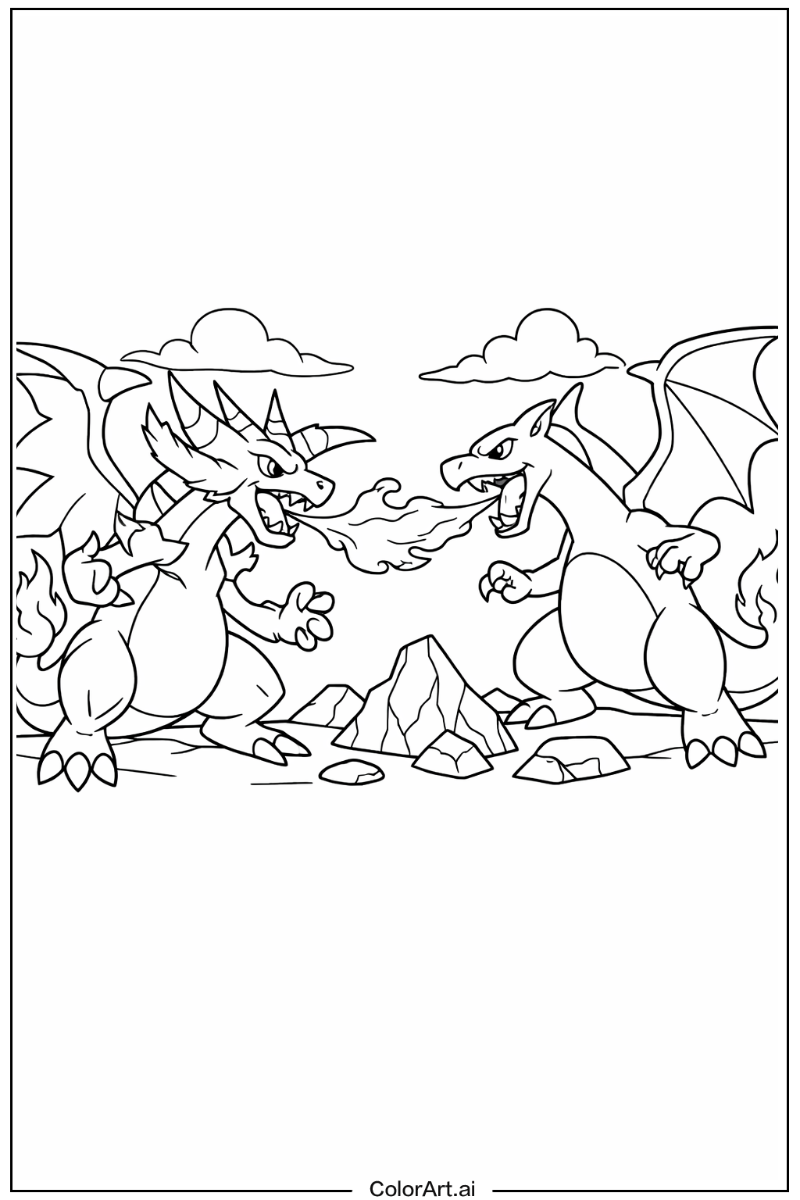 Charizard with Mega charizard x Theme