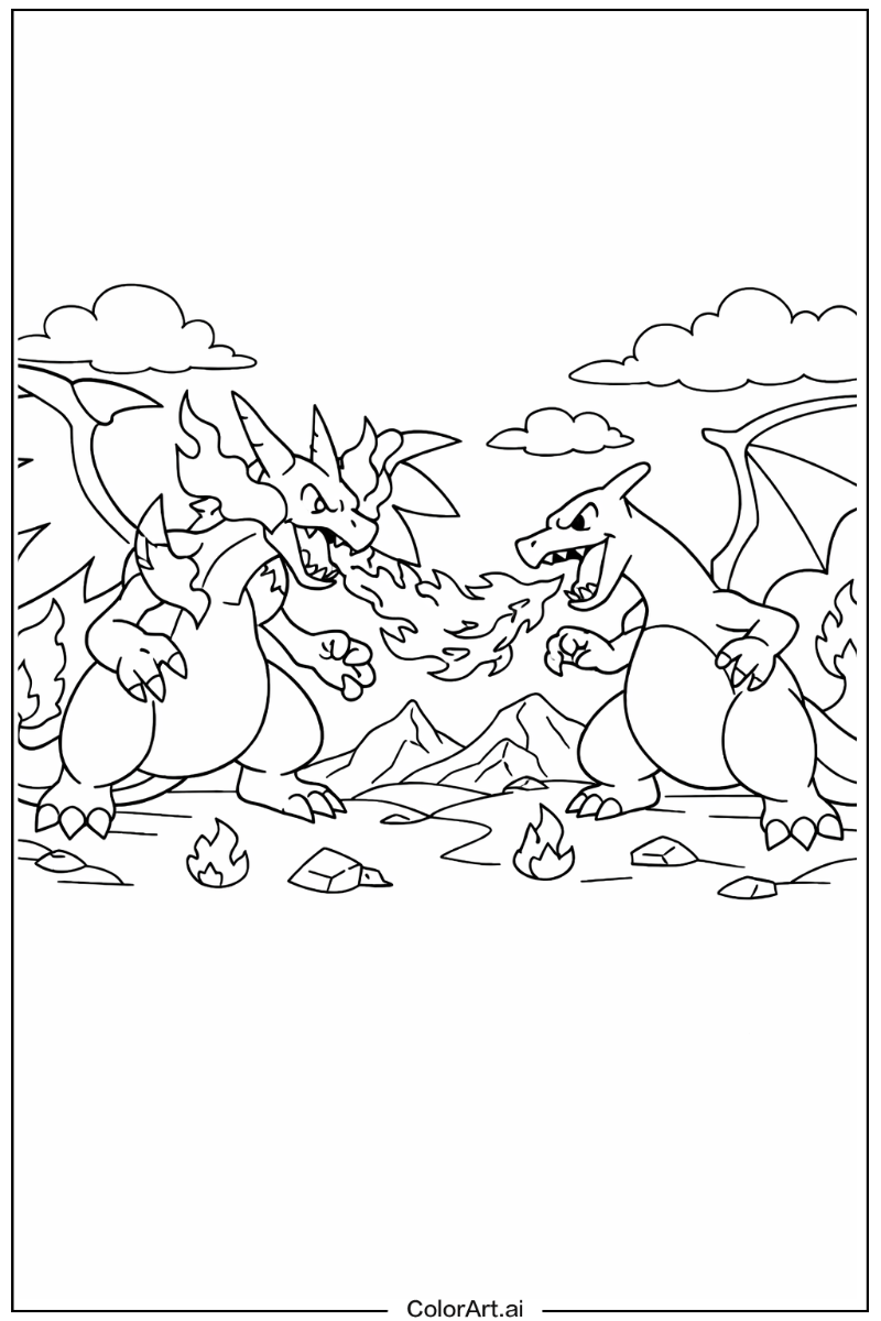 Charizard with Mega charizard x Theme 2