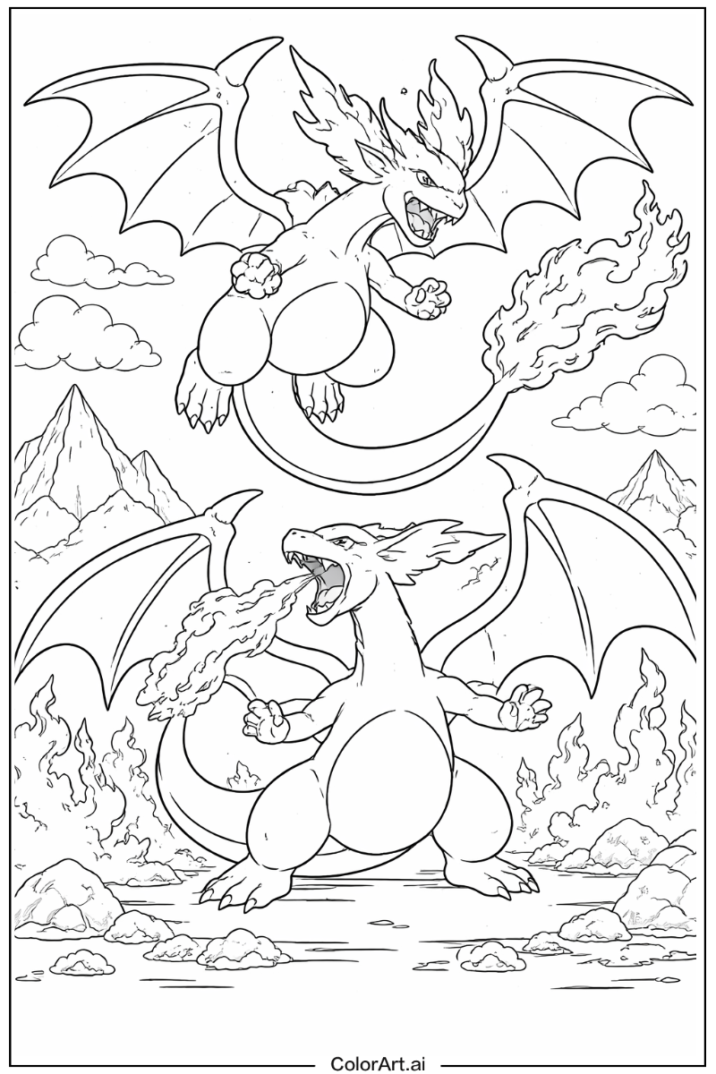Mega charizard y Charizard Design 2