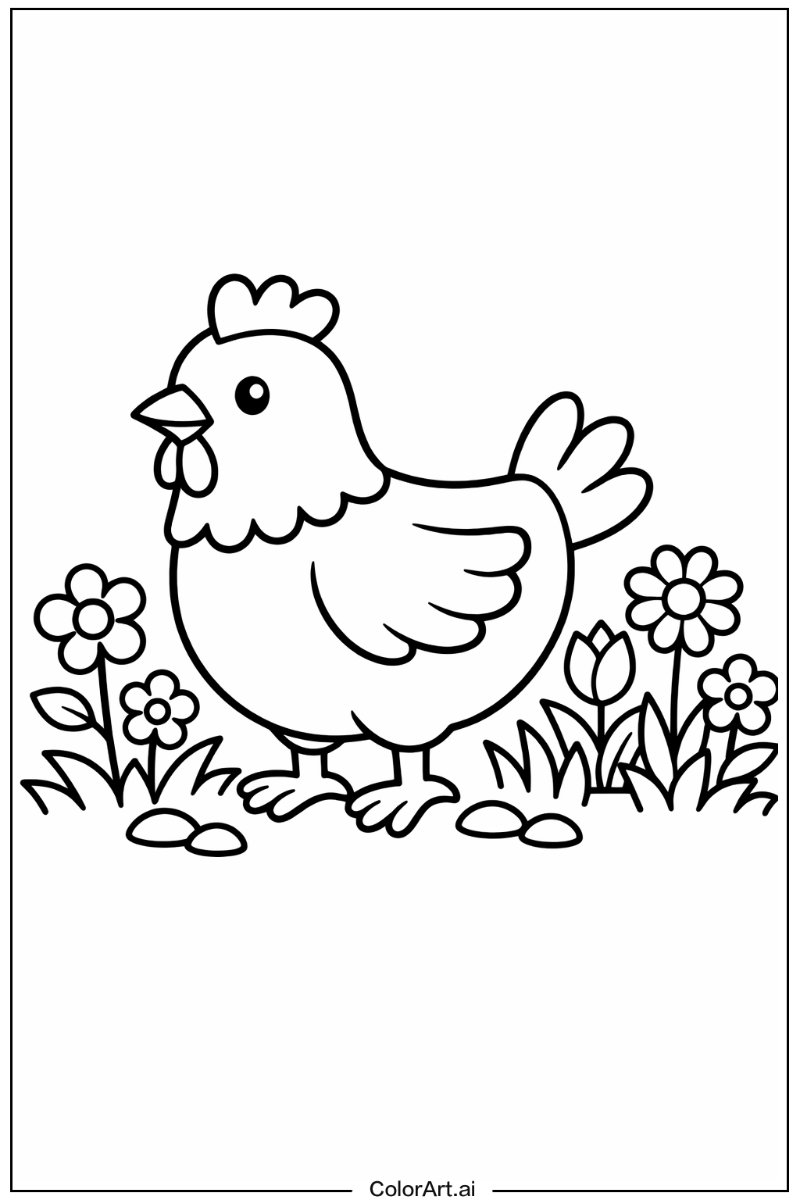 Chicken in a Garden 2