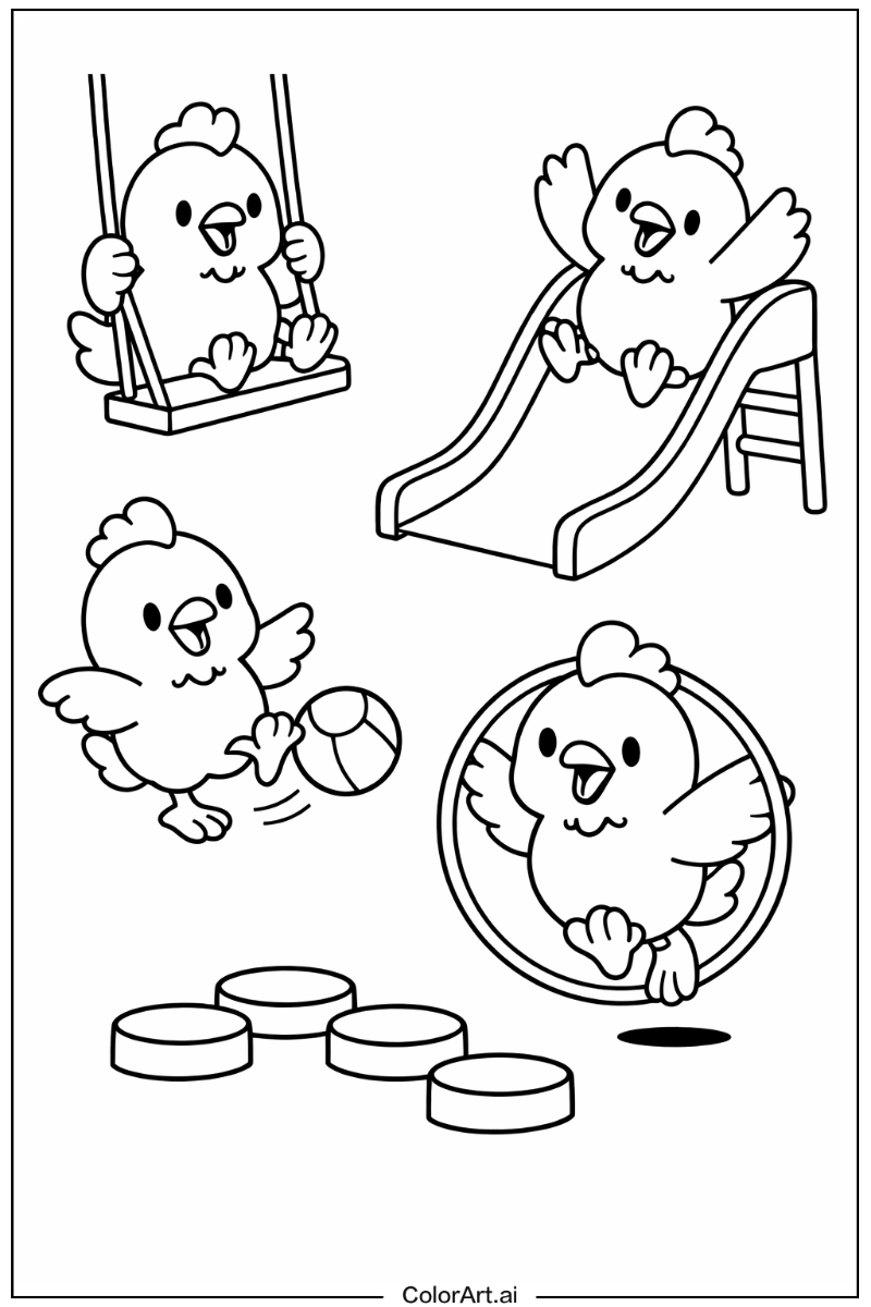 Chicken Having Fun 1