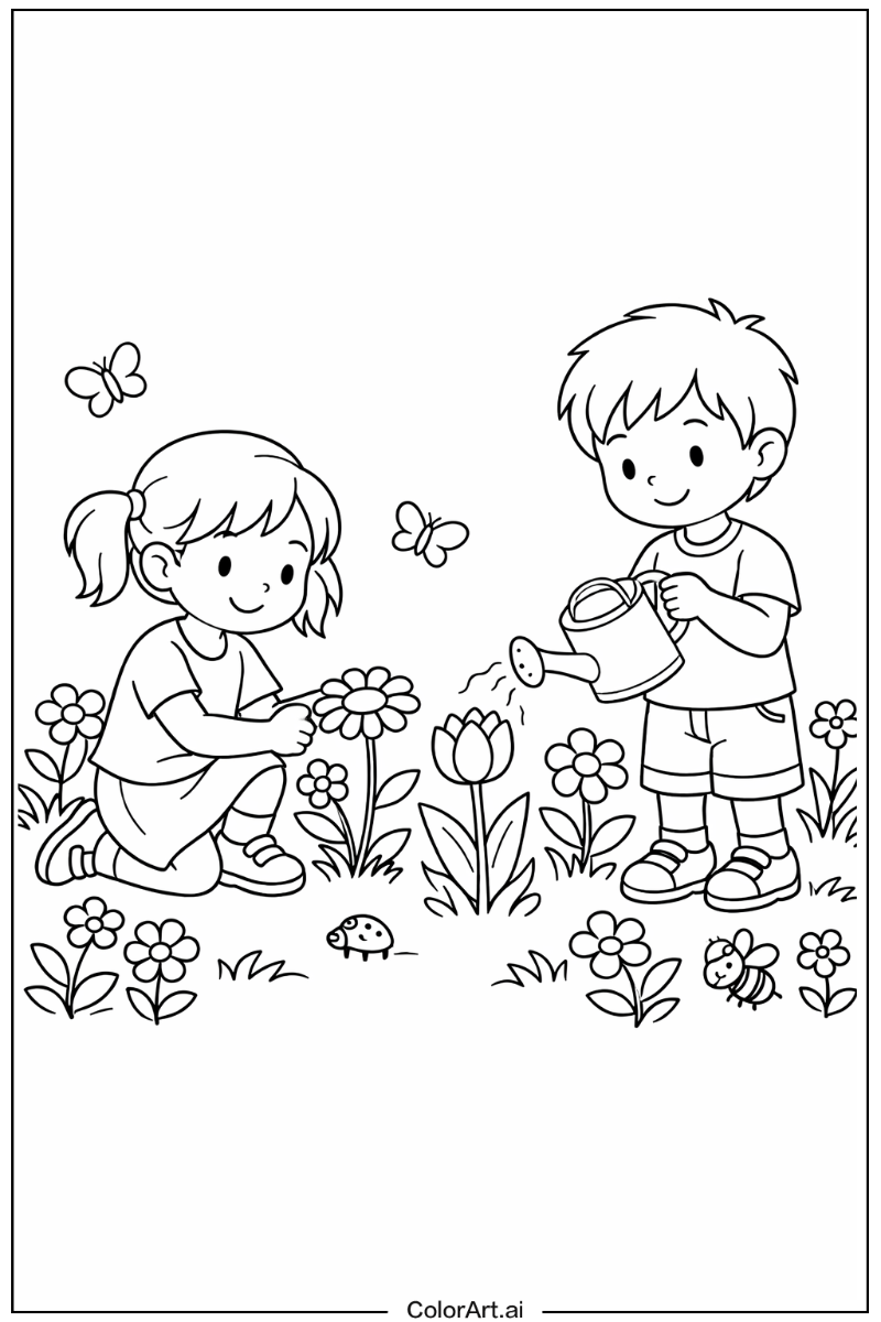 Children in a Garden 2