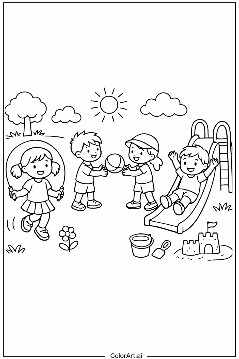 Children Playing Outside 2