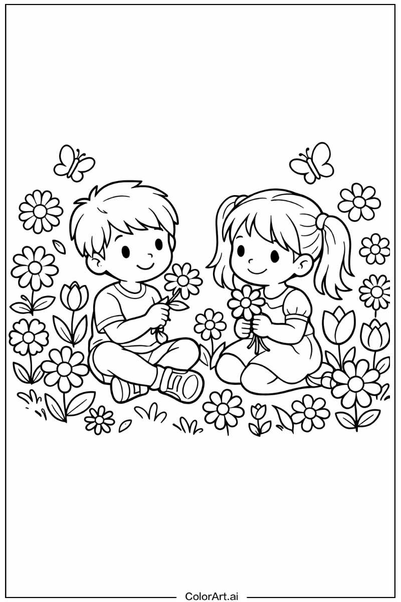 Children with Flowers 2
