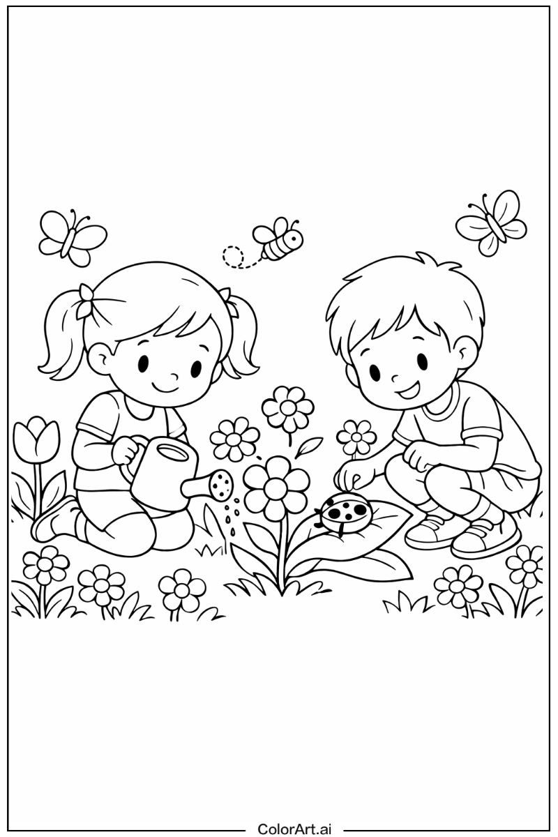 Children in a Garden 5
