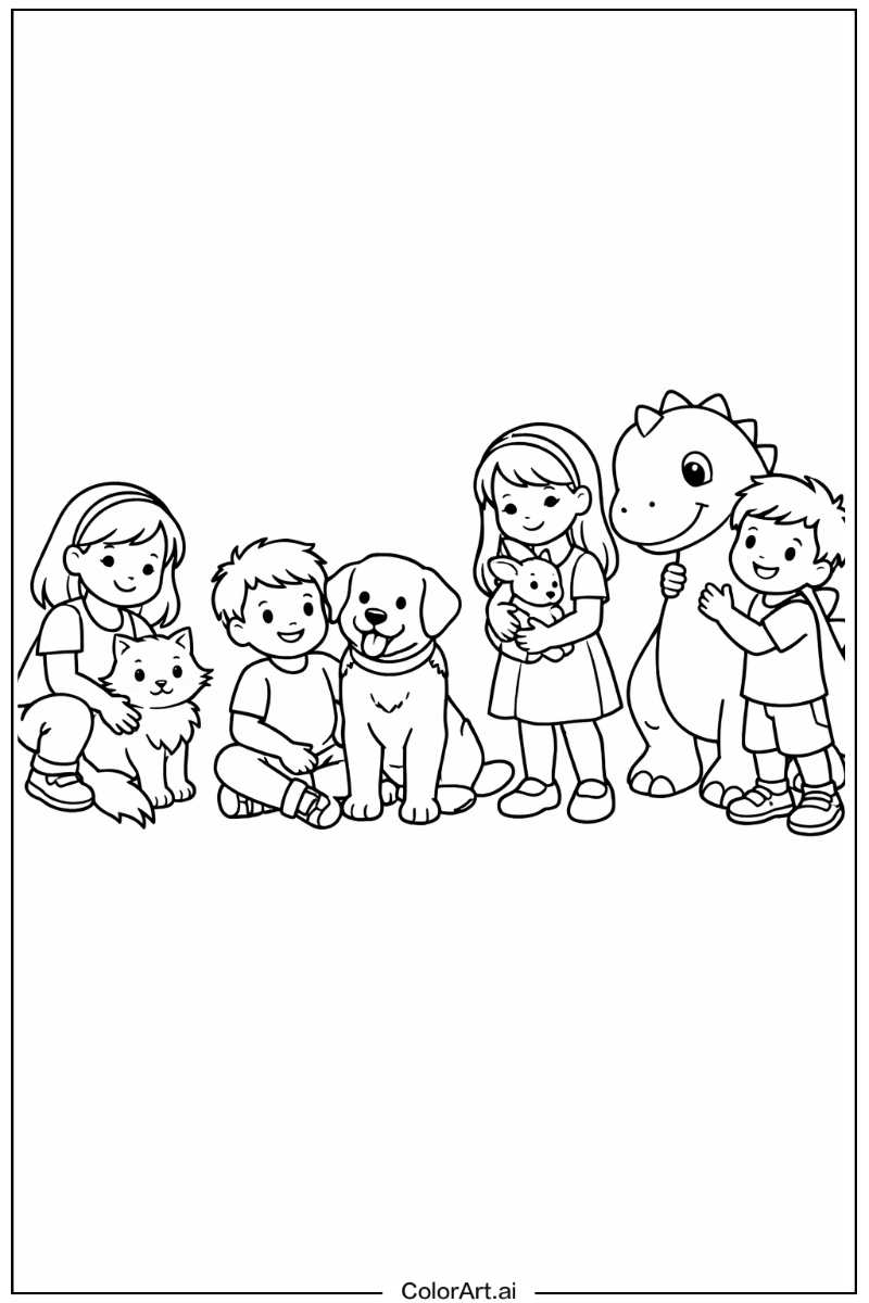 Children with Friends