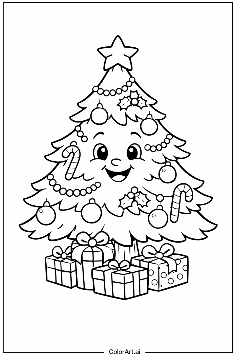 Happy Chirstmas tree Portrait 2