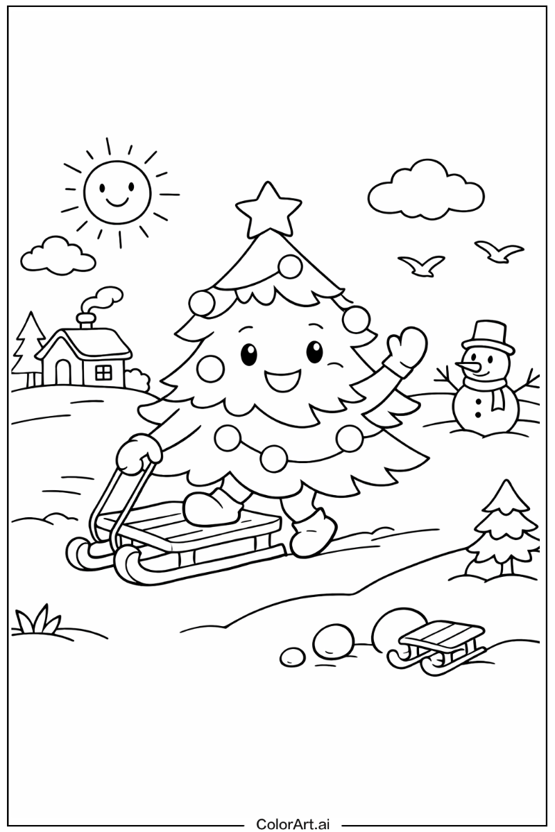 Chirstmas tree Playing Outside 2