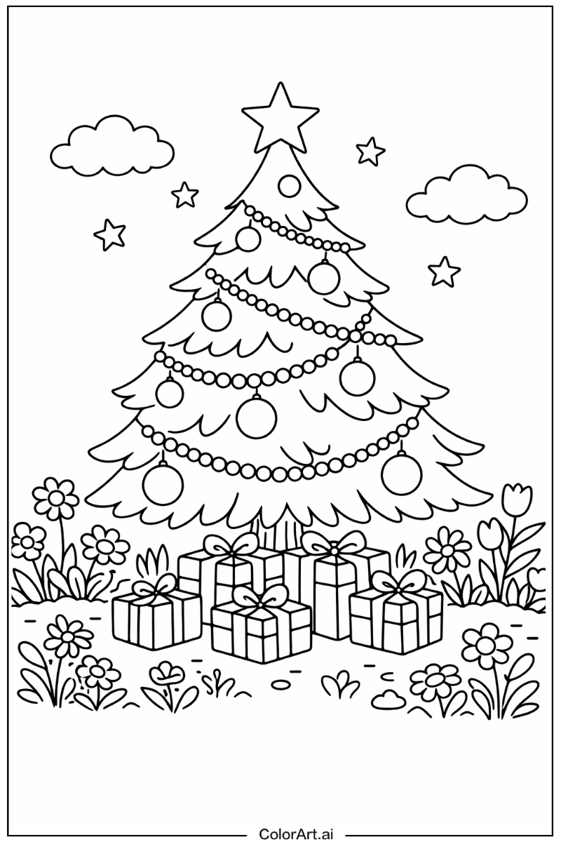 Chirstmas tree in a Garden 3