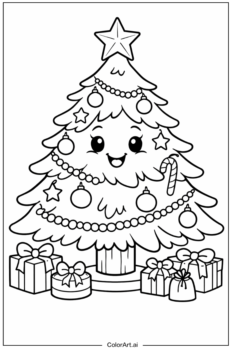 Happy Chirstmas tree Portrait