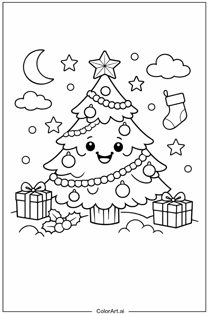 Smiling Chirstmas tree 3