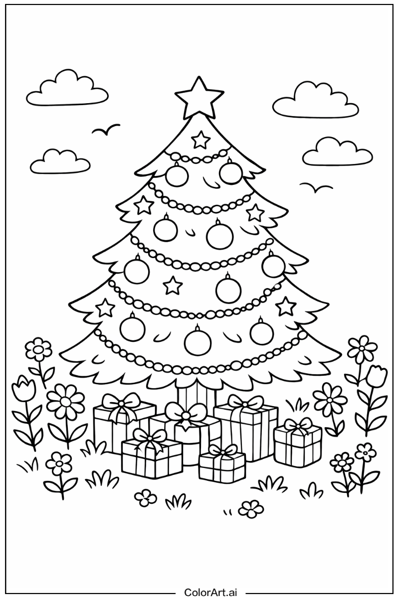 Chirstmas tree in a Garden 4