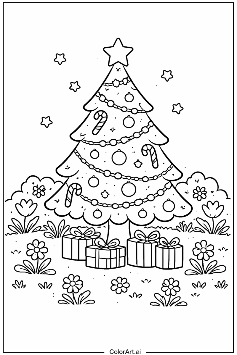 Chirstmas tree in a Garden 5