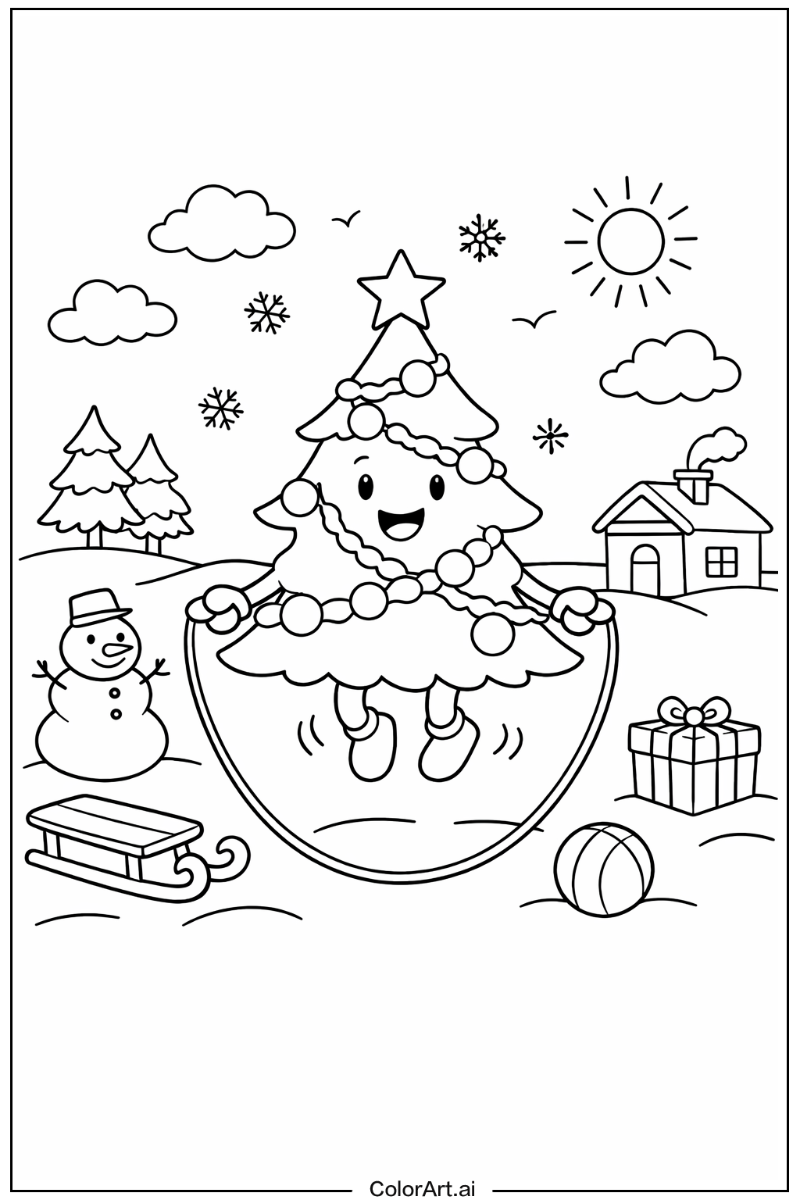 Chirstmas tree Playing Outside 5