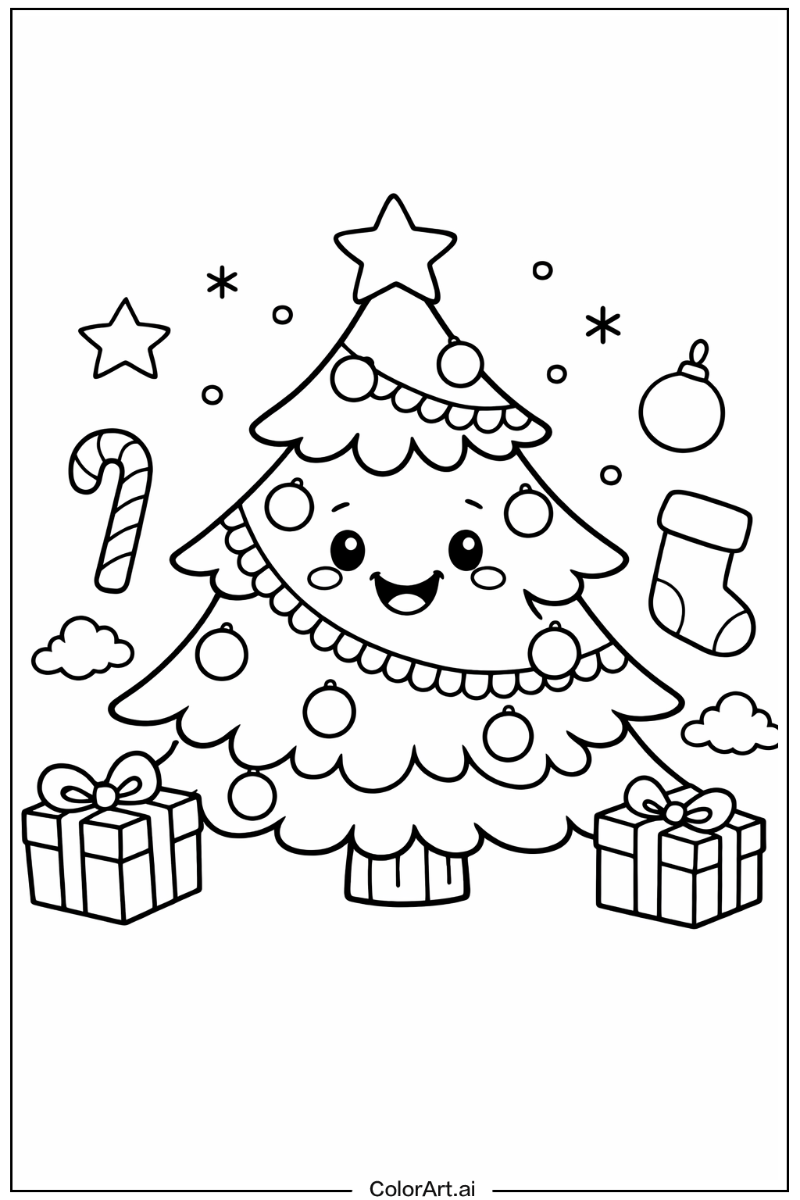Smiling Chirstmas tree