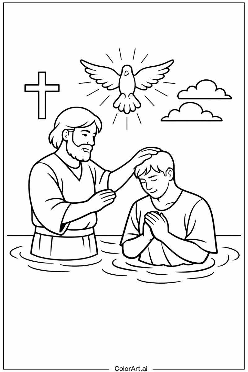Baptism Christian Scene