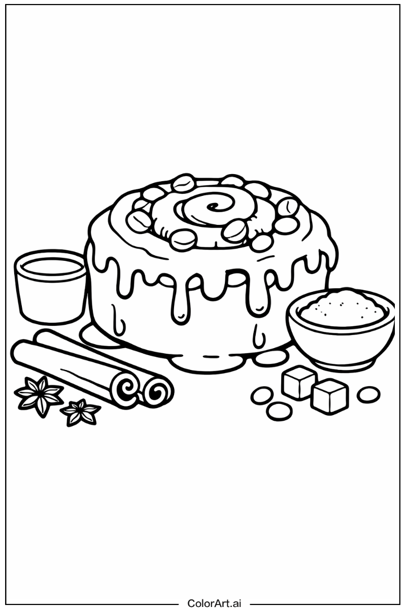 Sticky cinnamon roll Cinnamon roll Design