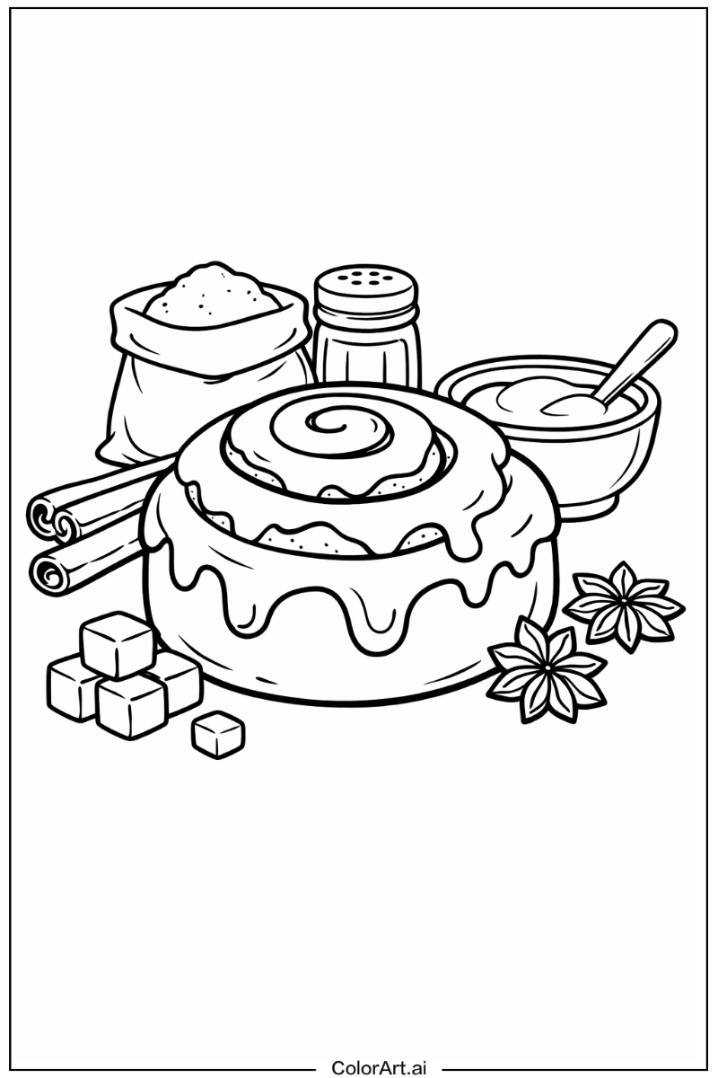 Cinnamon roll with Frosted cinnamon roll Theme