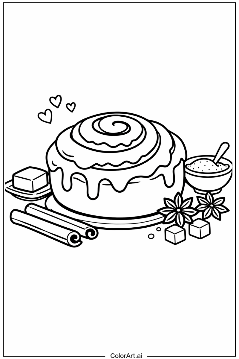 Cinnamon roll with Swirl pastry Theme