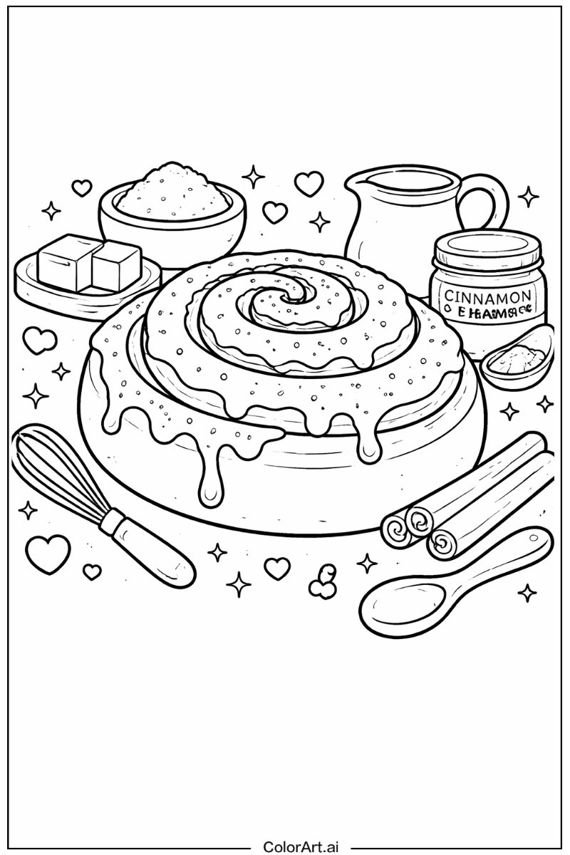 Spiral pastry Cinnamon roll Scene