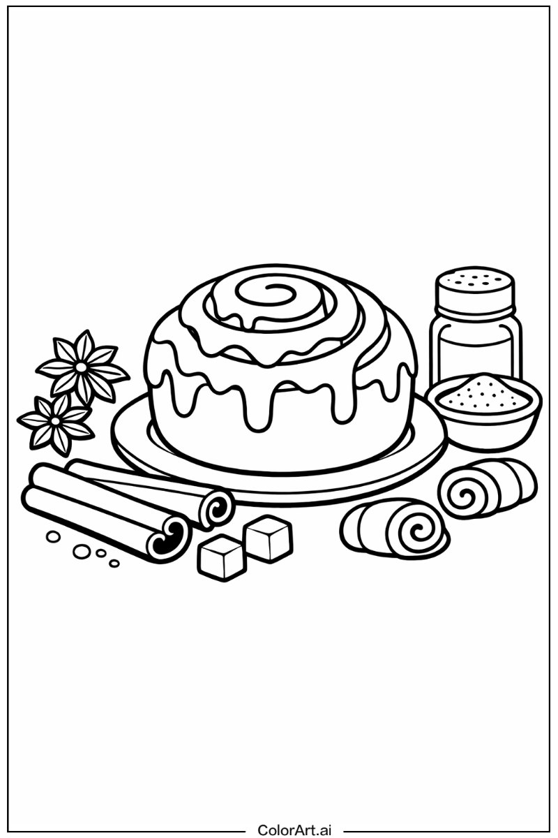 Cinnamon roll with Cinnamon pastry Theme