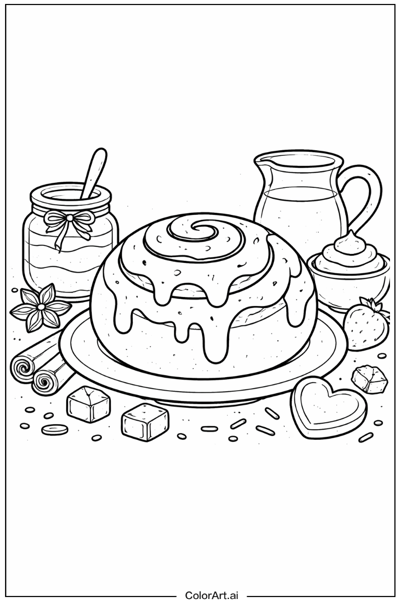 Dessert pastry Cinnamon roll Scene