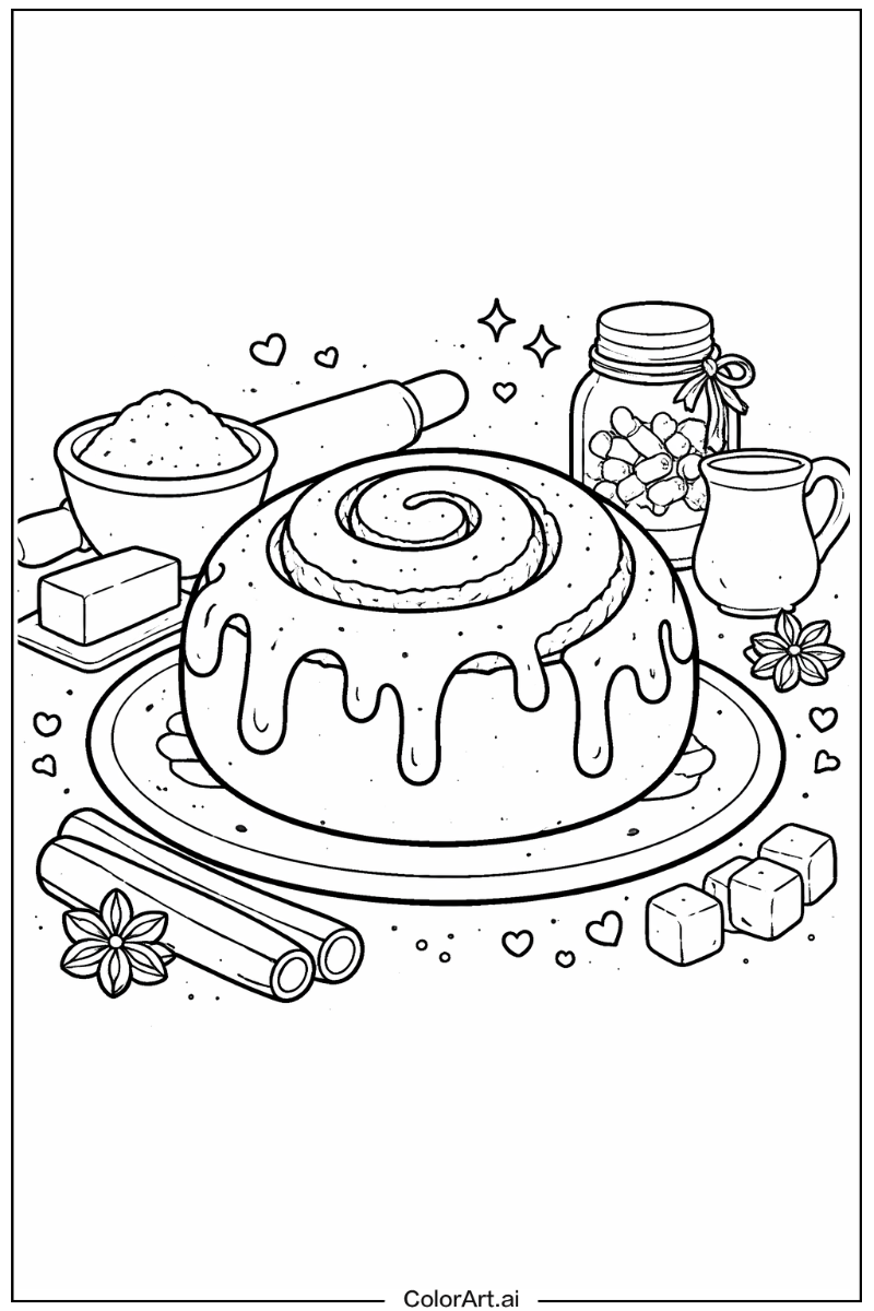 Cinnamon roll with Sweet roll Theme