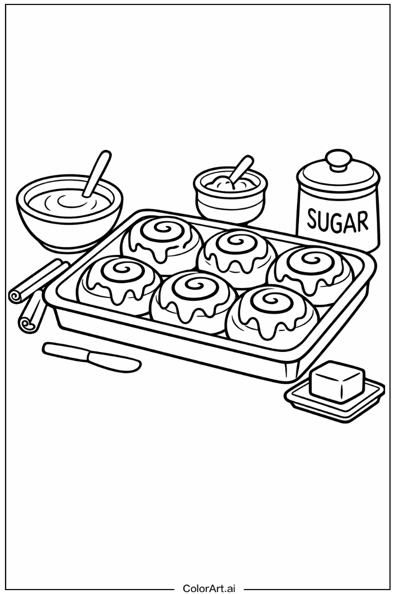 Cinnamon roll tray Cinnamon roll Scene