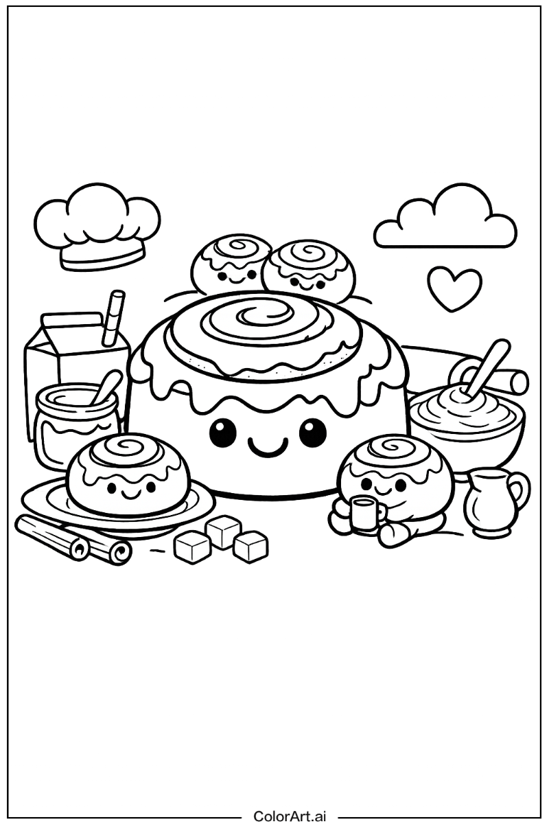 Cartoon cinnamon roll Cinnamon roll Design