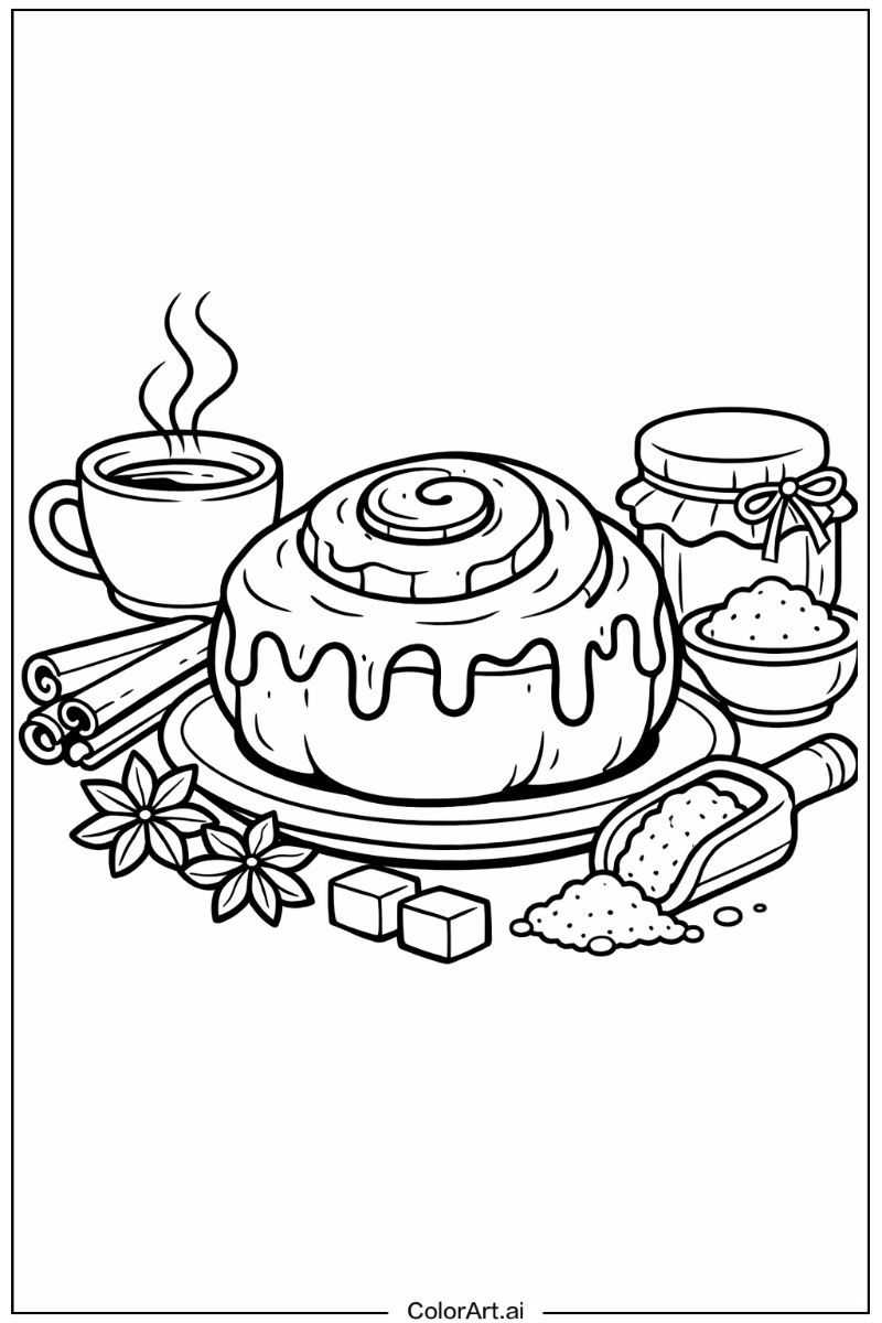 Cinnamon roll illustration Cinnamon roll Design