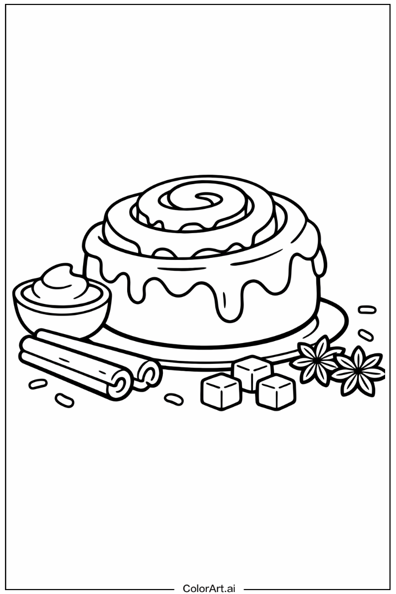 Cinnamon roll with Cinnamon bun Theme 2