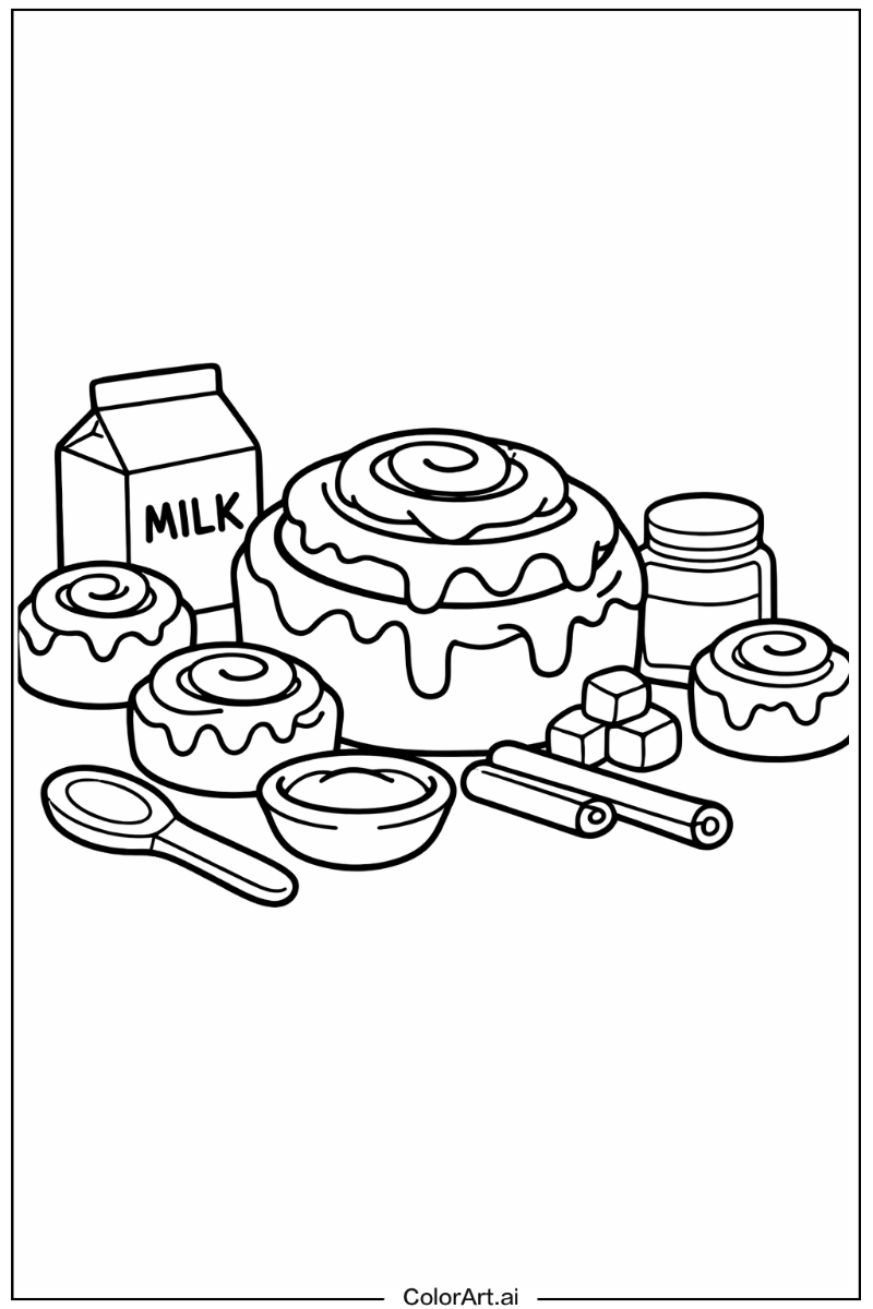 Cinnamon roll with Mini cinnamon roll Theme 2