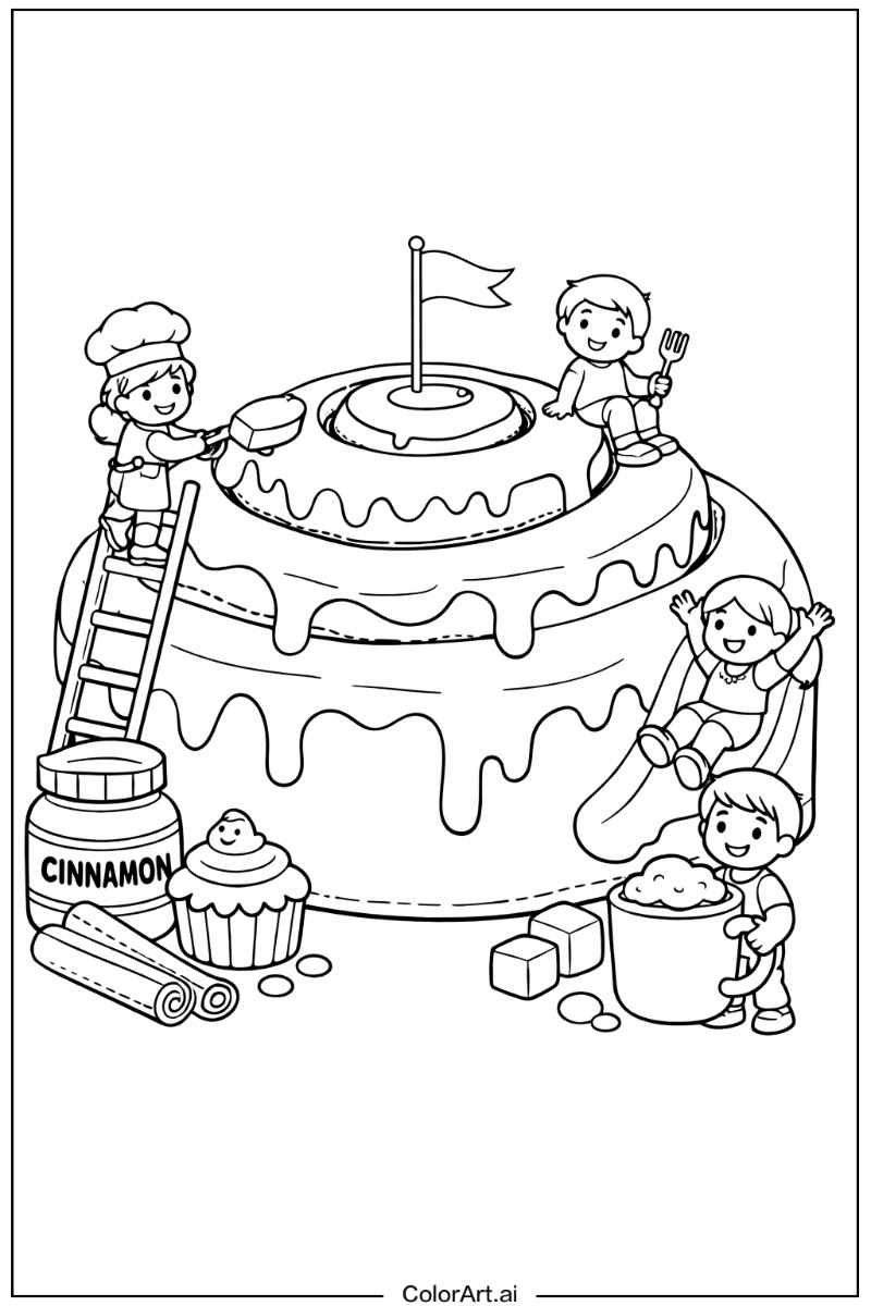 Giant cinnamon roll Cinnamon roll Design 2