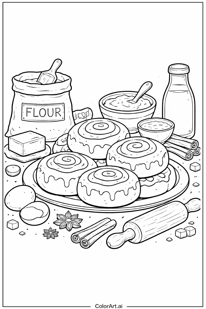 Homemade cinnamon roll Cinnamon roll Scene 2