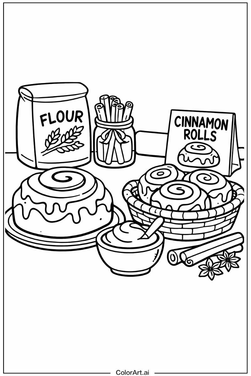 Cinnamon roll with Bakery cinnamon roll Theme 2