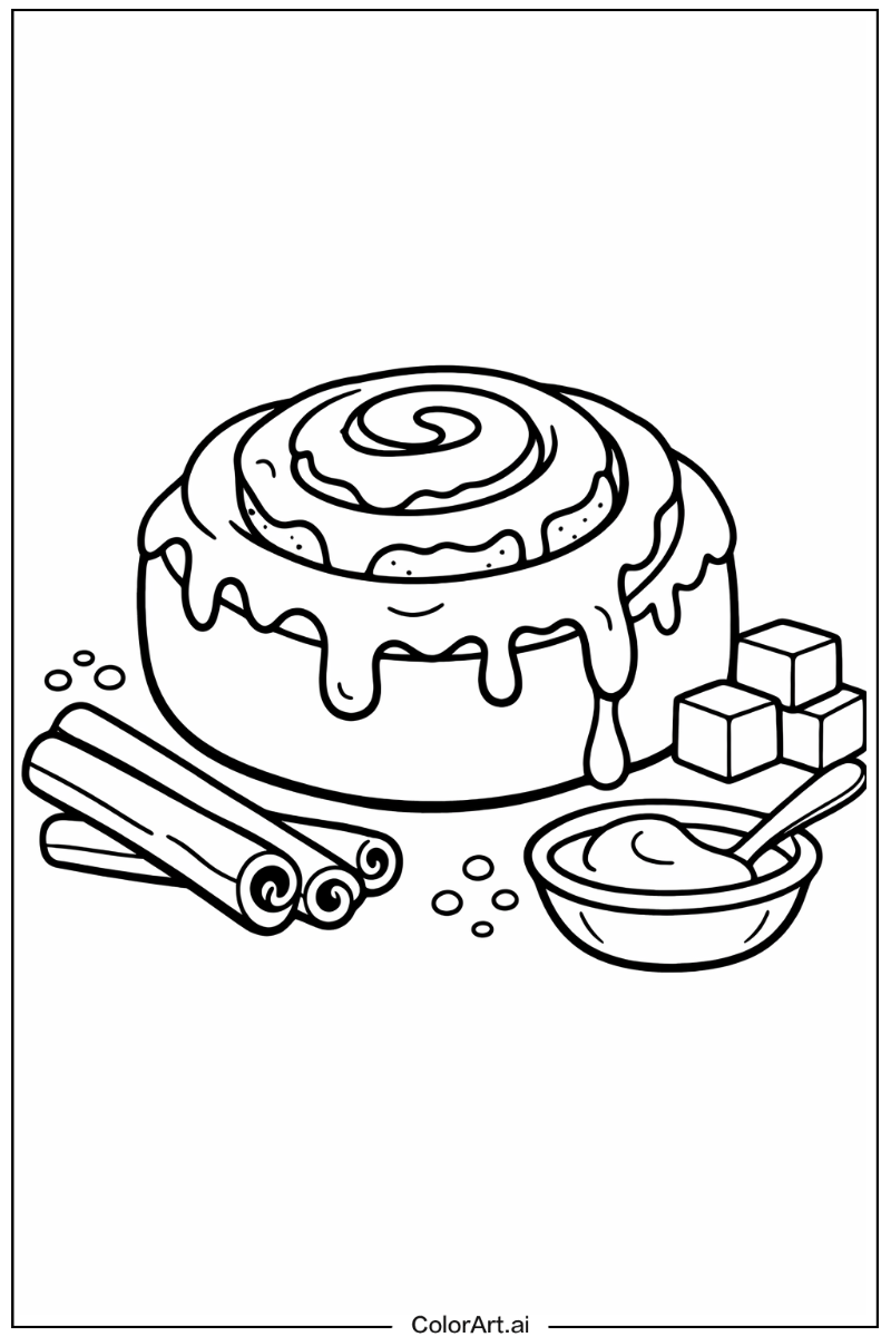 Cinnamon roll with Gooey cinnamon roll Theme 2