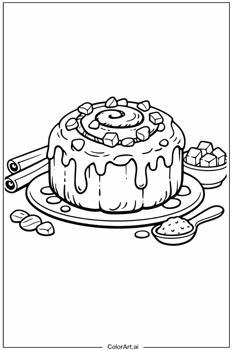 Sticky cinnamon roll Cinnamon roll Design 2