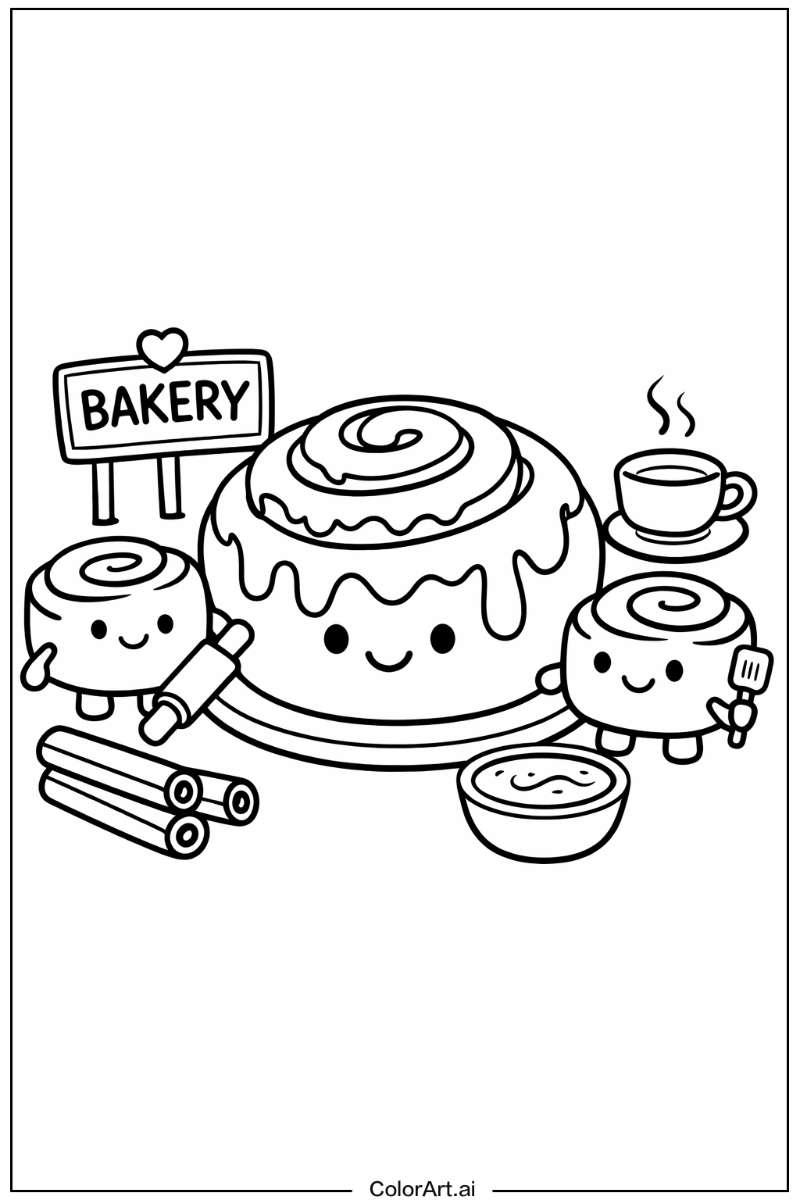 Cinnamon roll with Mini cinnamon roll Theme