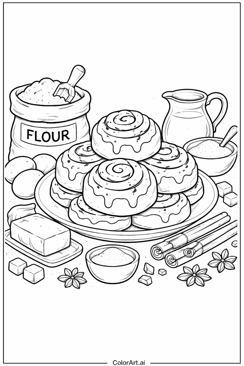 Homemade cinnamon roll Cinnamon roll Scene