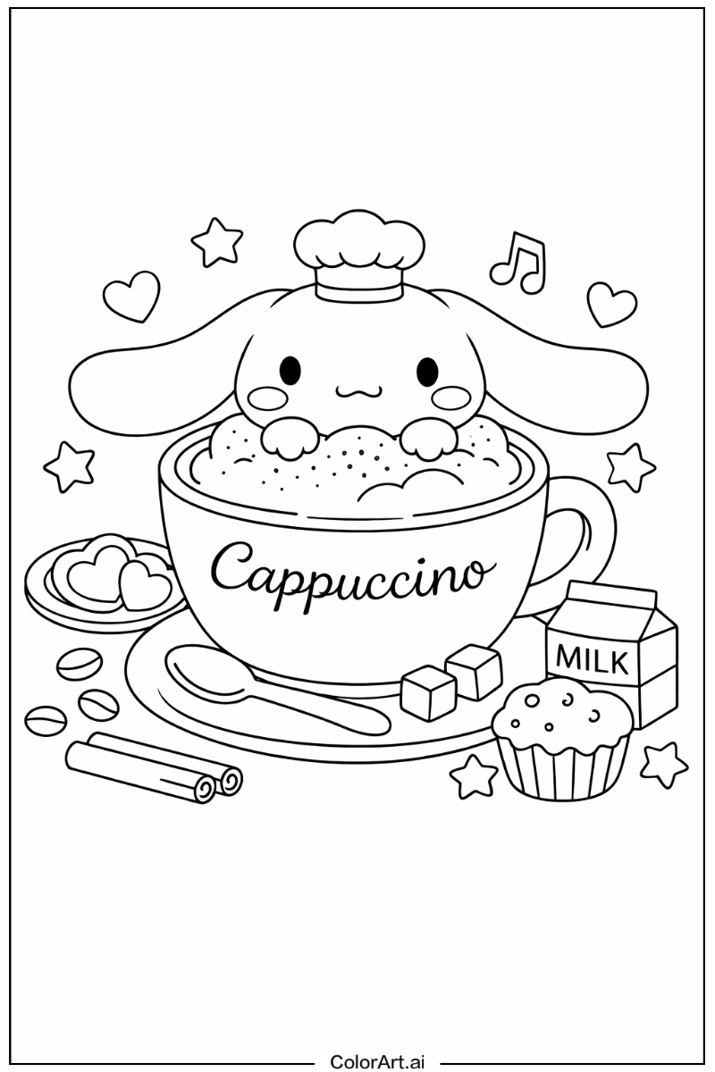 Cinnamoroll with Cappuccino Theme