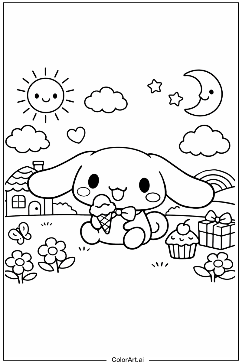 White puppy Cinnamoroll Design