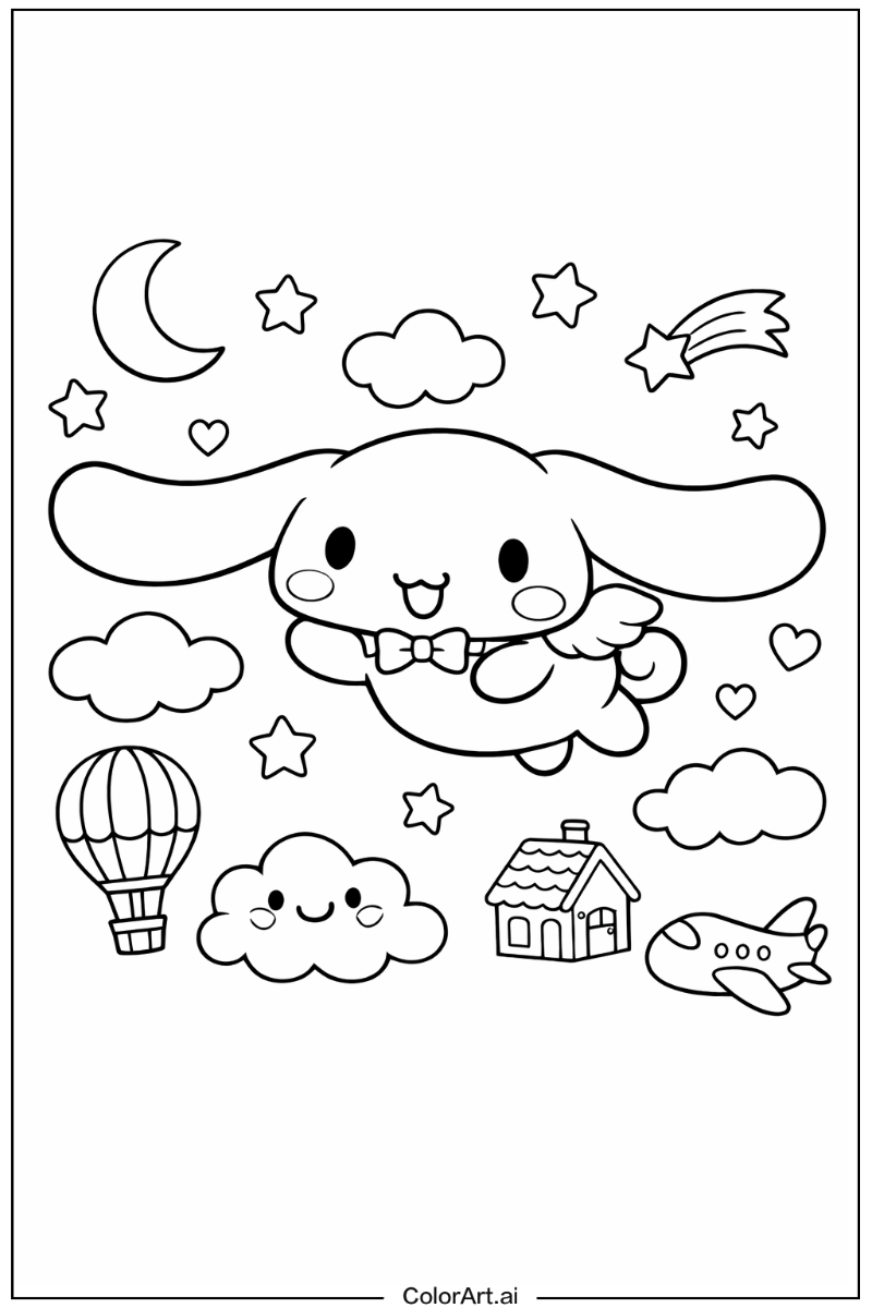 Flying puppy Cinnamoroll Design