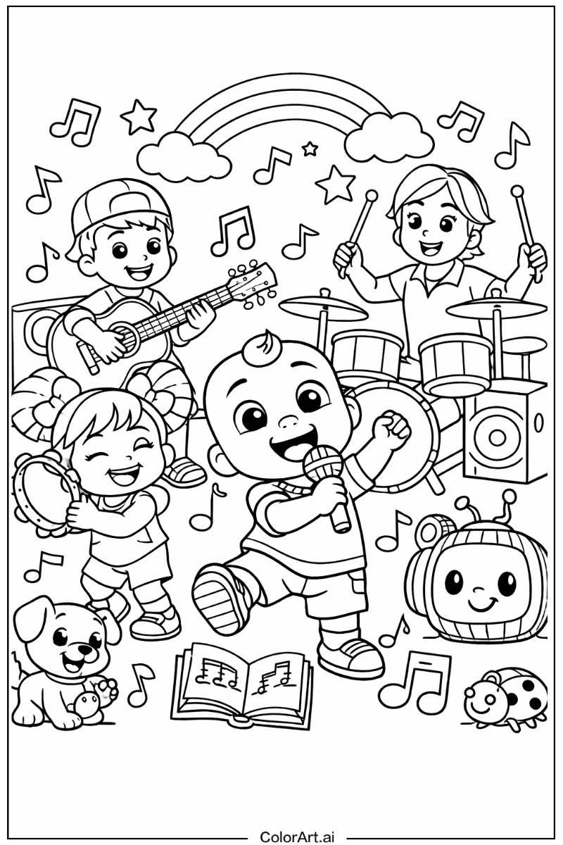 Cocomelon with Music Theme