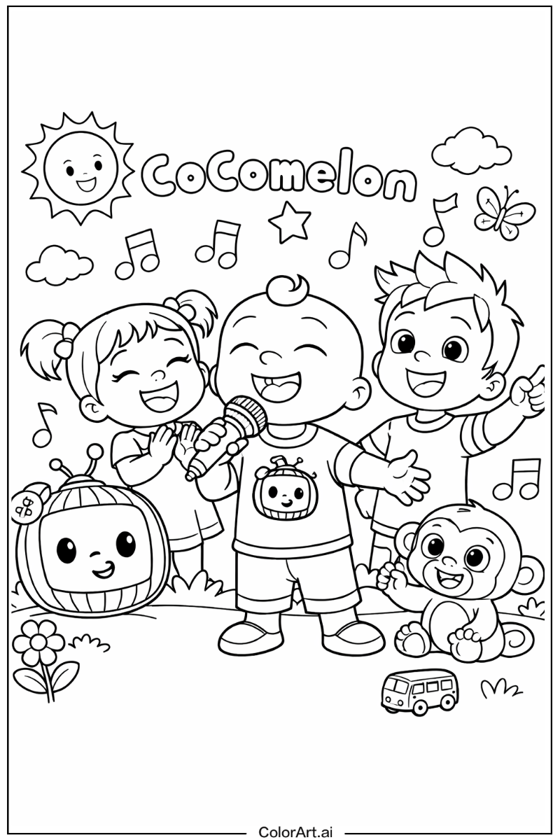 Singing Cocomelon Scene
